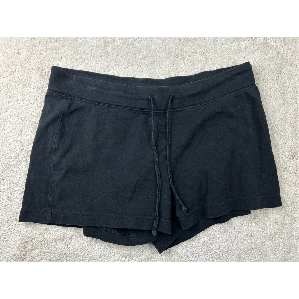 VTG Old‎ Navy High Waisted Soft Shorts Back Pocket Black Casual Womens S Beach